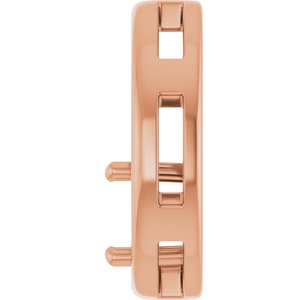 14K Rose Gold  6.5 mm Round Pendant Mounting – image 6