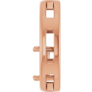 10K Rose Gold  5 mm Square Pendant Mounting – image 6
