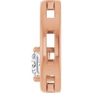 10K Rose Gold  5 mm Square Pendant Mounting – image 5