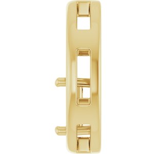 10K Yellow Gold  5 mm Square Pendant Mounting – image 6