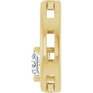 18K Yellow Gold  5 mm Square Pendant Mounting – image 5