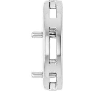 18K White Gold  8 mm Square Pendant Mounting – image 6