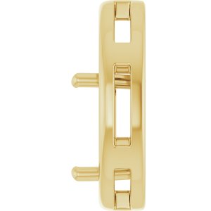 14K Yellow Gold  8 mm Square Pendant Mounting – image 6