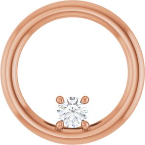 10K Rose Gold  3.2 mm Round Pendant Mounting