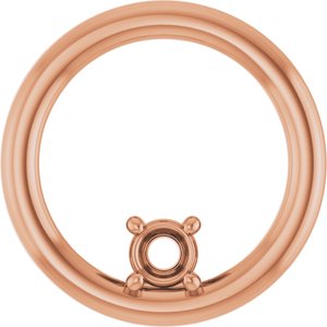 10K Rose Gold  3.2 mm Round Pendant Mounting – image 2