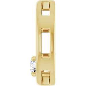 18K Yellow Gold  3.4 mm Round Pendant Mounting – image 5