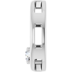 14K X1 White Gold  3.4 mm Round Pendant Mounting – image 5
