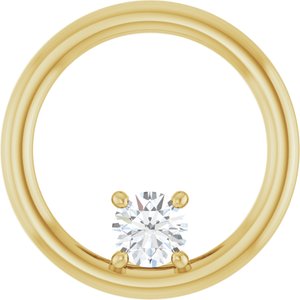 14K Yellow Gold 1/4 CT Lab Grown Diamond Pendant