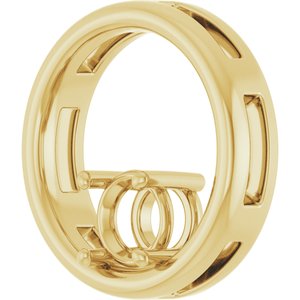 10K Yellow Gold  5.8 mm Round Pendant Mounting – image 4