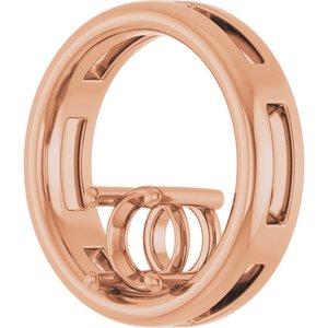 14K Rose Gold  5.8 mm Round Pendant Mounting – image 4