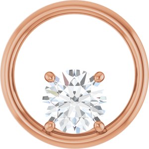 10K Rose Gold  8 mm Round Pendant Mounting