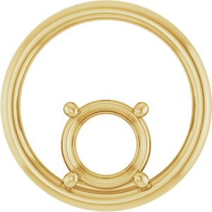 10K Yellow Gold  8 mm Round Pendant Mounting – image 2