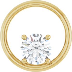 10K Yellow Gold  8 mm Round Pendant Mounting