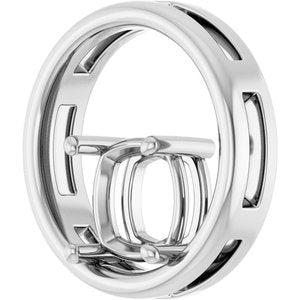 Platinum  8 mm Cushion Pendant Mounting – image 4