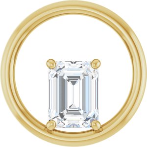 10K Yellow Gold  8x6 mm Emerald Pendant Mounting