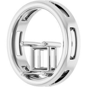 Platinum  5.5 mm Square Pendant Mounting – image 4