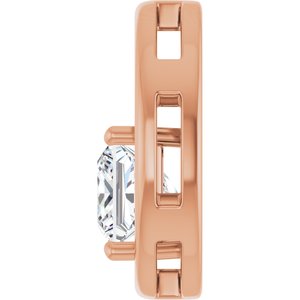10K Rose Gold  6.5 mm Square Pendant Mounting – image 5
