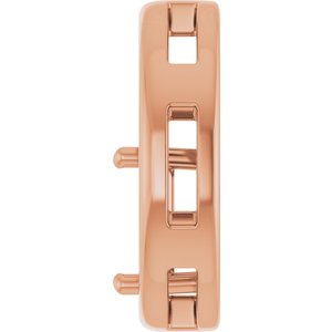 10K Rose Gold  7x5 mm Emerald Pendant Mounting – image 6