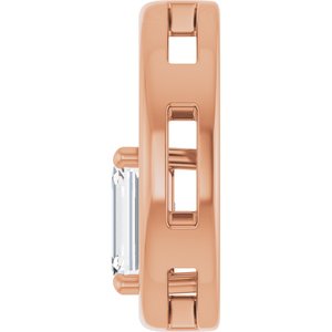 10K Rose Gold  7x5 mm Emerald Pendant Mounting – image 5