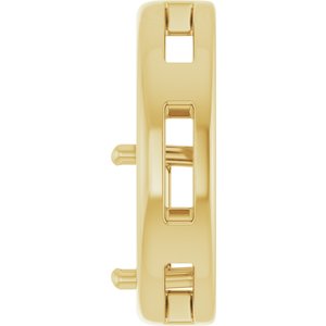 14K Yellow Gold  7x5 mm Emerald Pendant Mounting – image 6