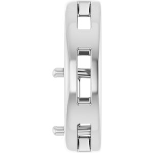Continuum Sterling Silver  7x5 mm Emerald Pendant Mounting – image 6