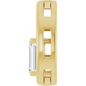 18K Yellow Gold  7x5 mm Emerald Pendant Mounting – image 5