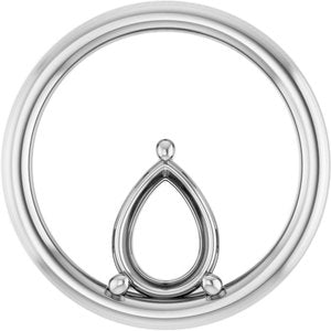 Continuum Sterling Silver  8x6 mm Pear Pendant Mounting – image 2