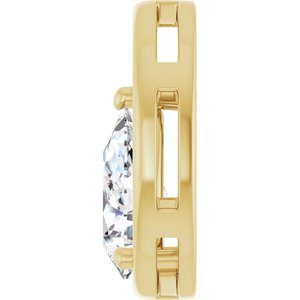 10K Yellow Gold  12x8 mm Pear Pendant Mounting – image 5