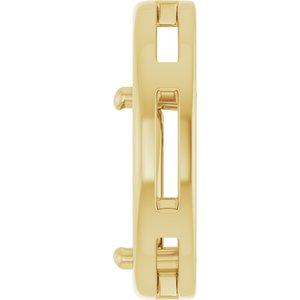 14K Yellow Gold  12x8 mm Pear Pendant Mounting – image 6