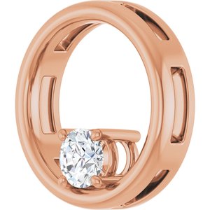 10K Rose Gold  4.8 mm Round Pendant Mounting – image 3