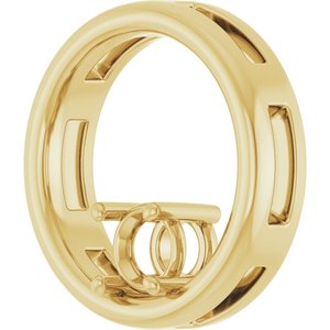 14K Yellow Gold  4.8 mm Round Pendant Mounting – image 4