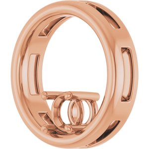 10K Rose Gold  4.8 mm Round Pendant Mounting – image 4