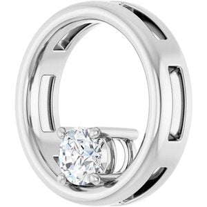 10K White Gold  4.8 mm Round Pendant Mounting – image 3