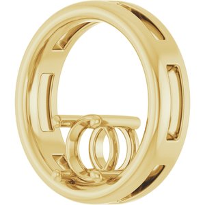 18K Yellow Gold  6 mm Round Pendant Mounting – image 4