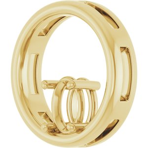 18K Yellow Gold  7x5 mm Oval Pendant Mounting – image 4