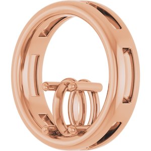 14K Rose Gold  7x5 mm Oval Pendant Mounting – image 4