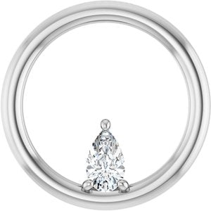 Continuum Sterling Silver  5x3 mm Pear Pendant Mounting