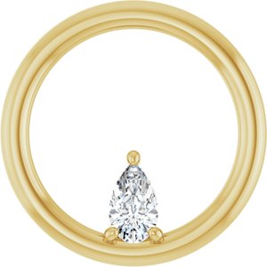 18K Yellow Gold  5x3 mm Pear Pendant Mounting