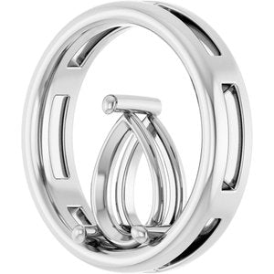 Continuum Sterling Silver  10x7 mm Pear Pendant Mounting – image 4