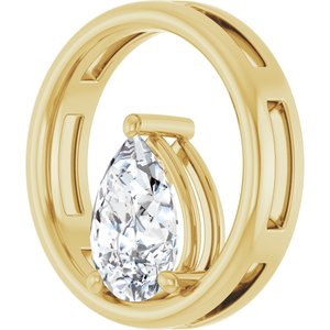 14K Yellow Gold  10x7 mm Pear Pendant Mounting – image 3