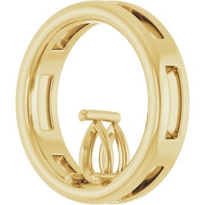 10K Yellow Gold  5.5x3.5 mm Pear Pendant Mounting – image 4