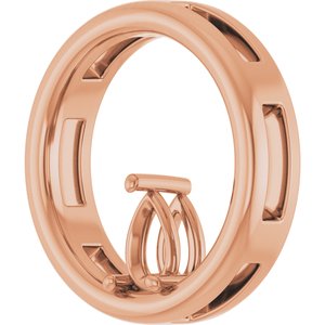 10K Rose Gold  5.5x3.5 mm Pear Pendant Mounting – image 4