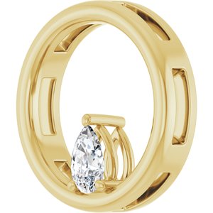 14K Yellow Gold  5.5x3.5 mm Pear Pendant Mounting – image 3
