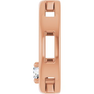 18K Rose Gold  3.2 mm Round Pendant Mounting – image 5