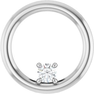 18K White Gold  3 mm Round Pendant Mounting