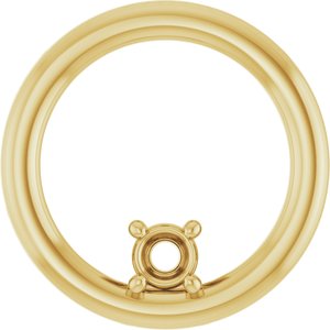 10K Yellow Gold  3 mm Round Pendant Mounting – image 2