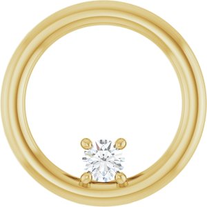 10K Yellow Gold  3 mm Round Pendant Mounting