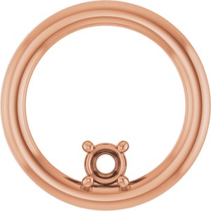 18K Rose Gold  3 mm Round Pendant Mounting – image 2