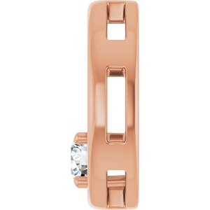 18K Rose Gold  4.4 mm Round Pendant Mounting – image 5