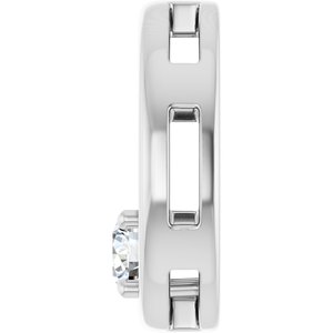 14K X1 White Gold  4.4 mm Round Pendant Mounting – image 5
